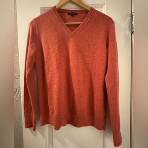 Lafayette 148 New York 100% Cashmere V Neck Sweater Size S
